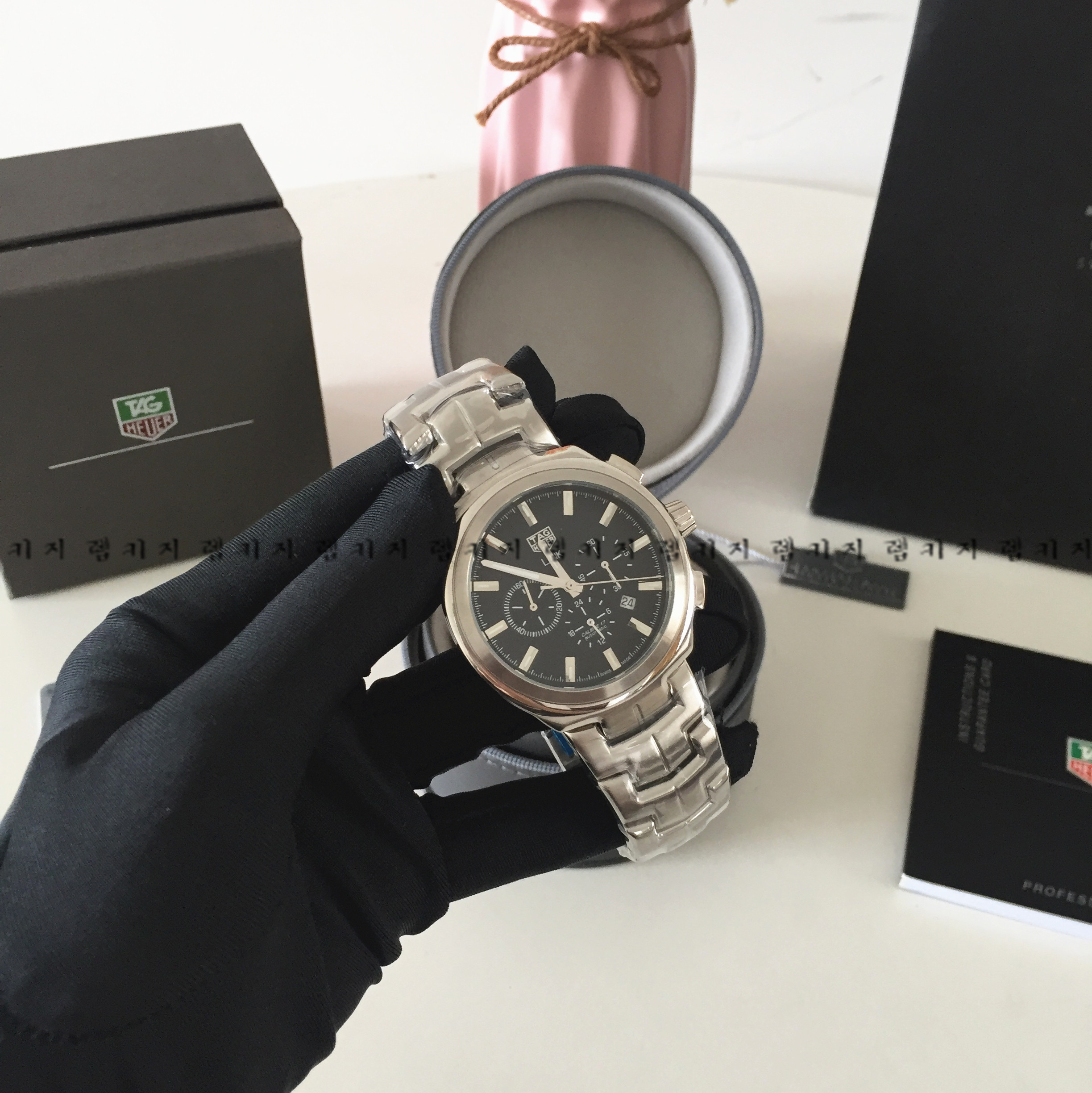 태그호이어 블랙다이얼 칼리버 17 메탈시계